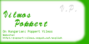 vilmos poppert business card